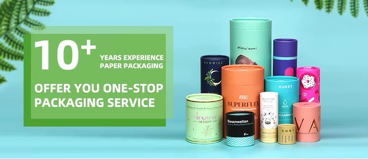 Biodegradable Material Custom Design Round Paper Tube Packaging Box for Loose Tea Coffee Bean soap paper tube haircare product paper tube