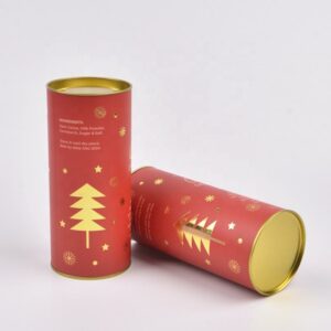 wholesale custom eco friendly tea packaging cylinder round paper tube packaging for tea with metal lids (copy)