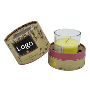 sustainable biodegradable custom logo cylinder packaging paper bottle packaging for candle jar (copy)