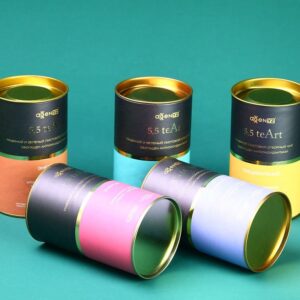 biodegradable material custom design round paper tube packaging box for loose tea coffee bean (copy)