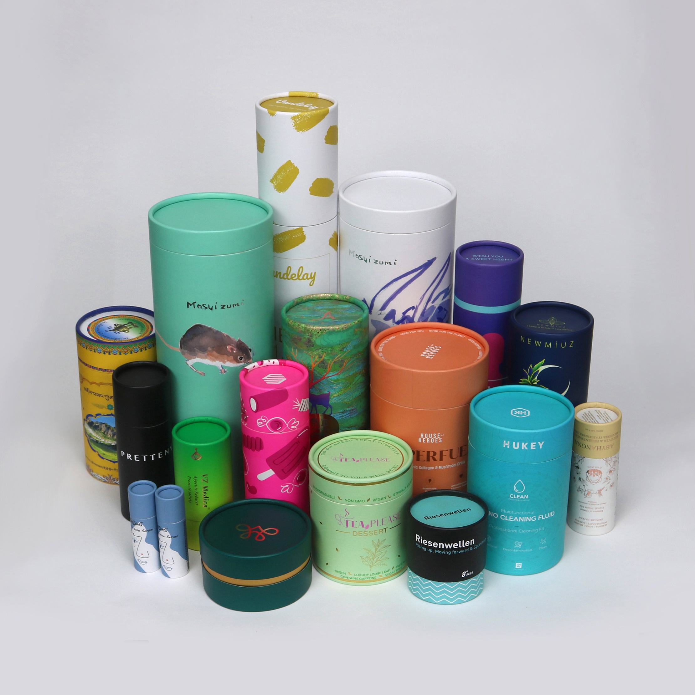 Compostable 4.5\" X 3.5\" Craft Paper Tube Packaging for Candles Vessels Lids Tin Bottles/Jars Durable Eco-Friendly Options luxury custom logo long paper roll storage perfume candle kraft paper tube packaging aroma diffuser cardboard tube (copy)