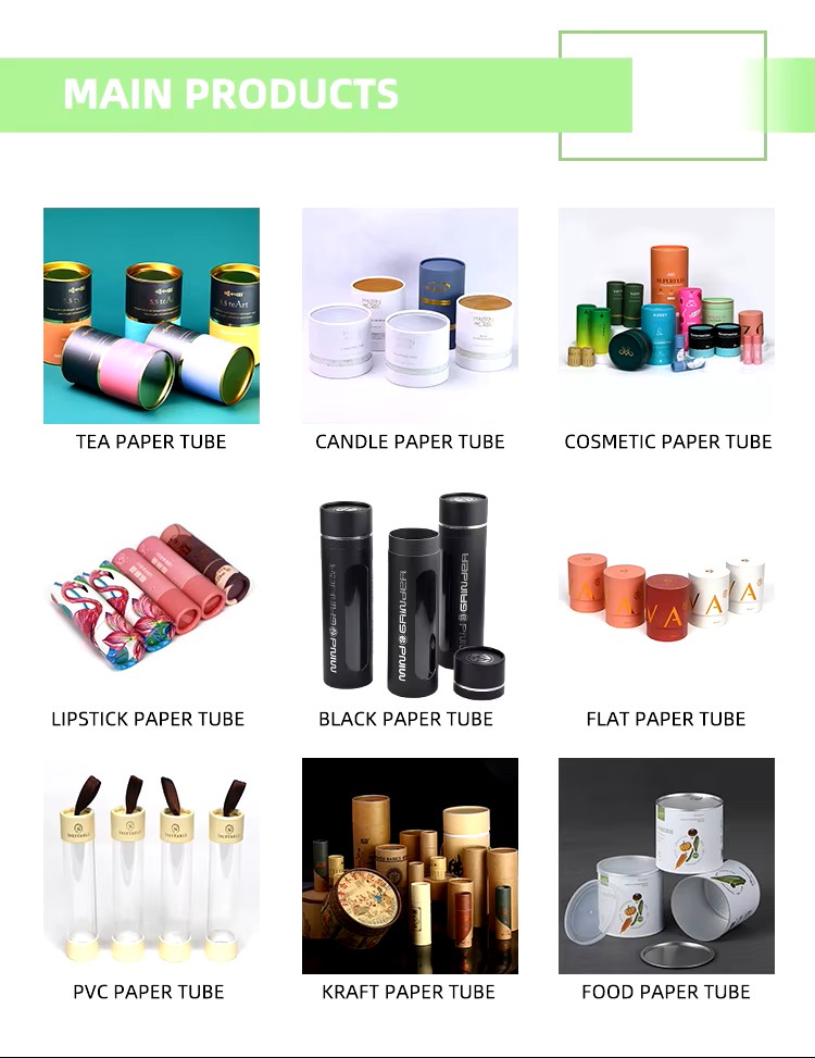 Biodegradable Material Custom Design Round Paper Tube Packaging Box for Loose Tea Coffee Bean luxury custom design biodegradable paper tube packaging cardboard box for soap haircare products