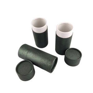 recyclable paperboard tea paper tube with metal lid round kraft tube for tea powder (copy)