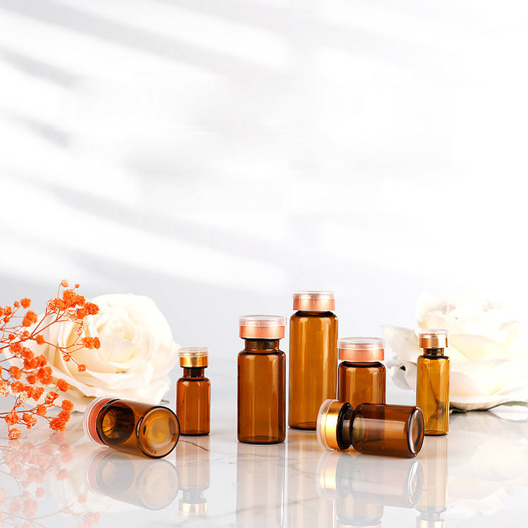 Glass Vial Bottle with Screw Cap for Skin Care Serum Screen Printed Surface pharma low borosilicate glass standard 3ml glass peptide vials (copy)