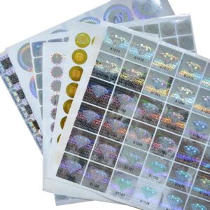 popular recyclable silver stickers vial hologramic scratch off label printing (copy)