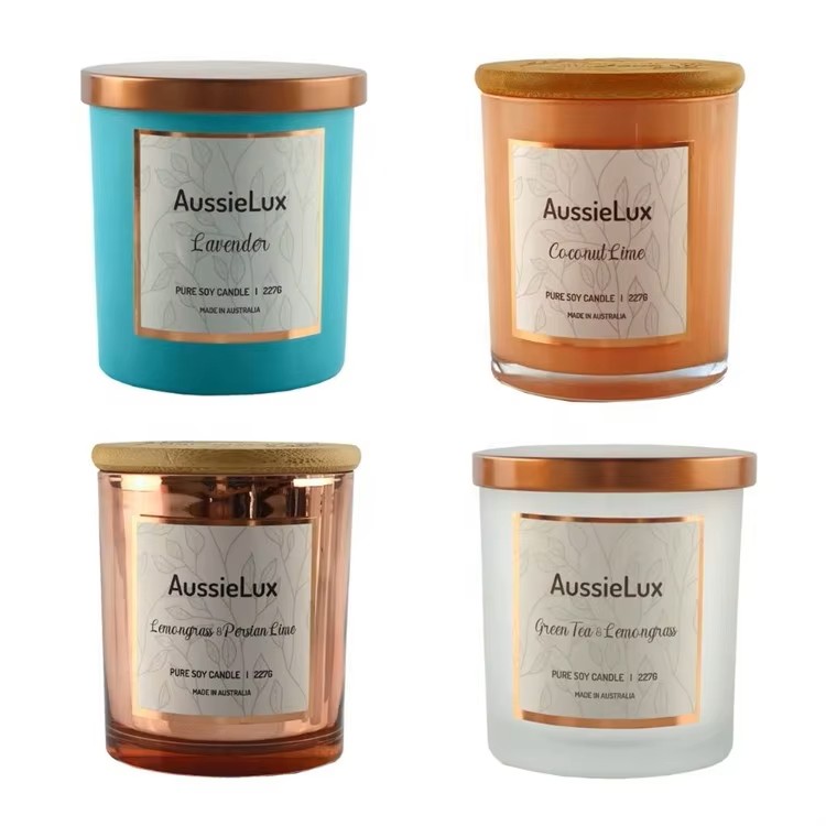 custom logo embossed matte cosmetic sticker transparent candle label (copy)