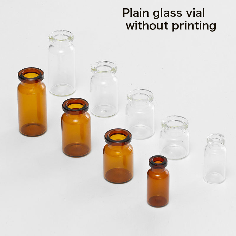 8ml injection vial gold logo black brown clear glass vial (copy)