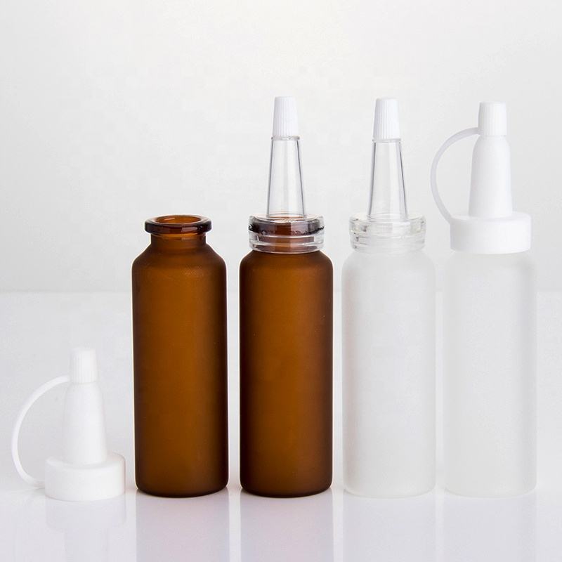 Serum Vial Pharmaceutical Injection Frosted Glass Vial flat crimp borosilicate glass tubular vials with screw caps (copy)