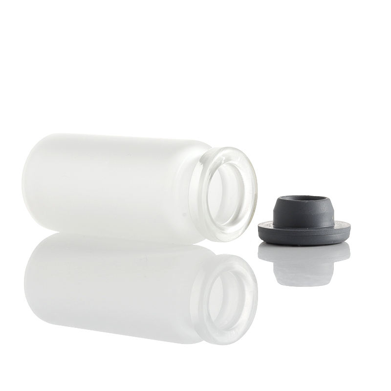 Frosted Pharmacy 10 ml Glass Vials with Aluminium Caps Rubber Stoppers hot sale mini glass vials bottle empty clear serum bottles (copy)