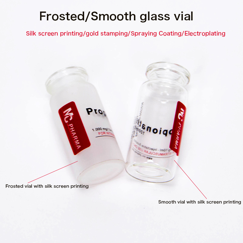8ml injection vial gold logo black brown clear glass vial (copy)