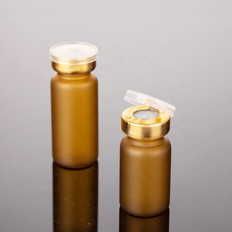 Serum Vial Pharmaceutical Injection Frosted Glass Vial flat crimp borosilicate glass tubular vials with screw caps (copy)