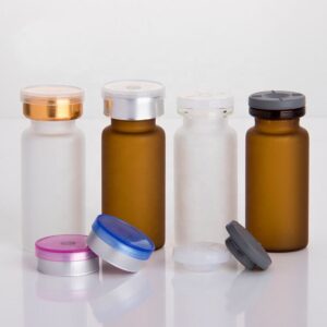 flat crimp borosilicate glass tubular vials with screw caps (copy)