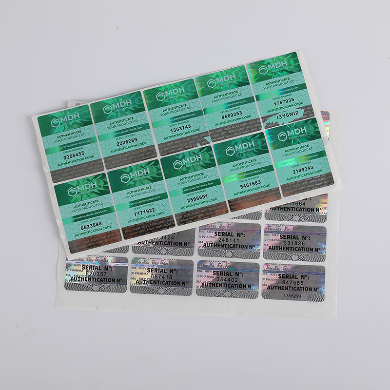custom 3d anti counterfeit holographic vinyl waterproof sticker uv printed qr code security label