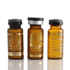 clear 20mm 10ml amber glass vial with gold stamping