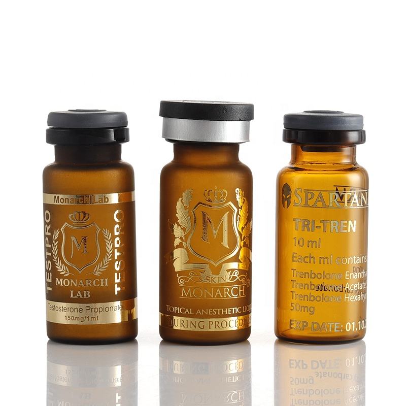 clear 20mm 10ml amber glass vial with gold stamping clear 20mm 10ml amber glass vial with gold stamping